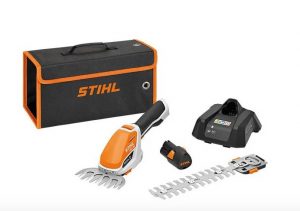 STIHL HSA 26 cordless hedge trimmer kit available from Meldrums Garden Machinery and Equipment, Cupar, Fife